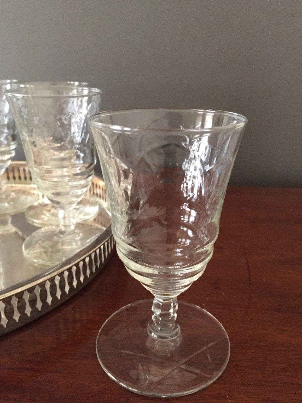 Rock Sharpe Crystal Juice Glasses Normandy Pattern, Set of 8 Cocktail