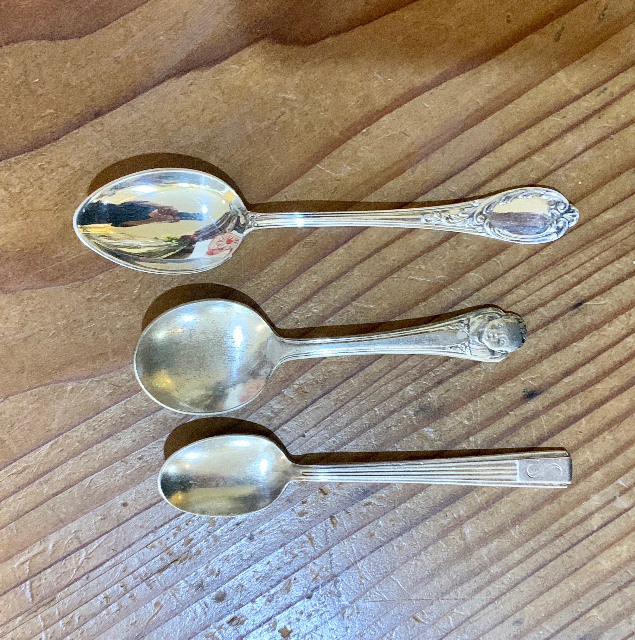 Vintage Small Spoons Set of 3, Baby Gerber Spoon, Demitasse Spoons, Sold as Set