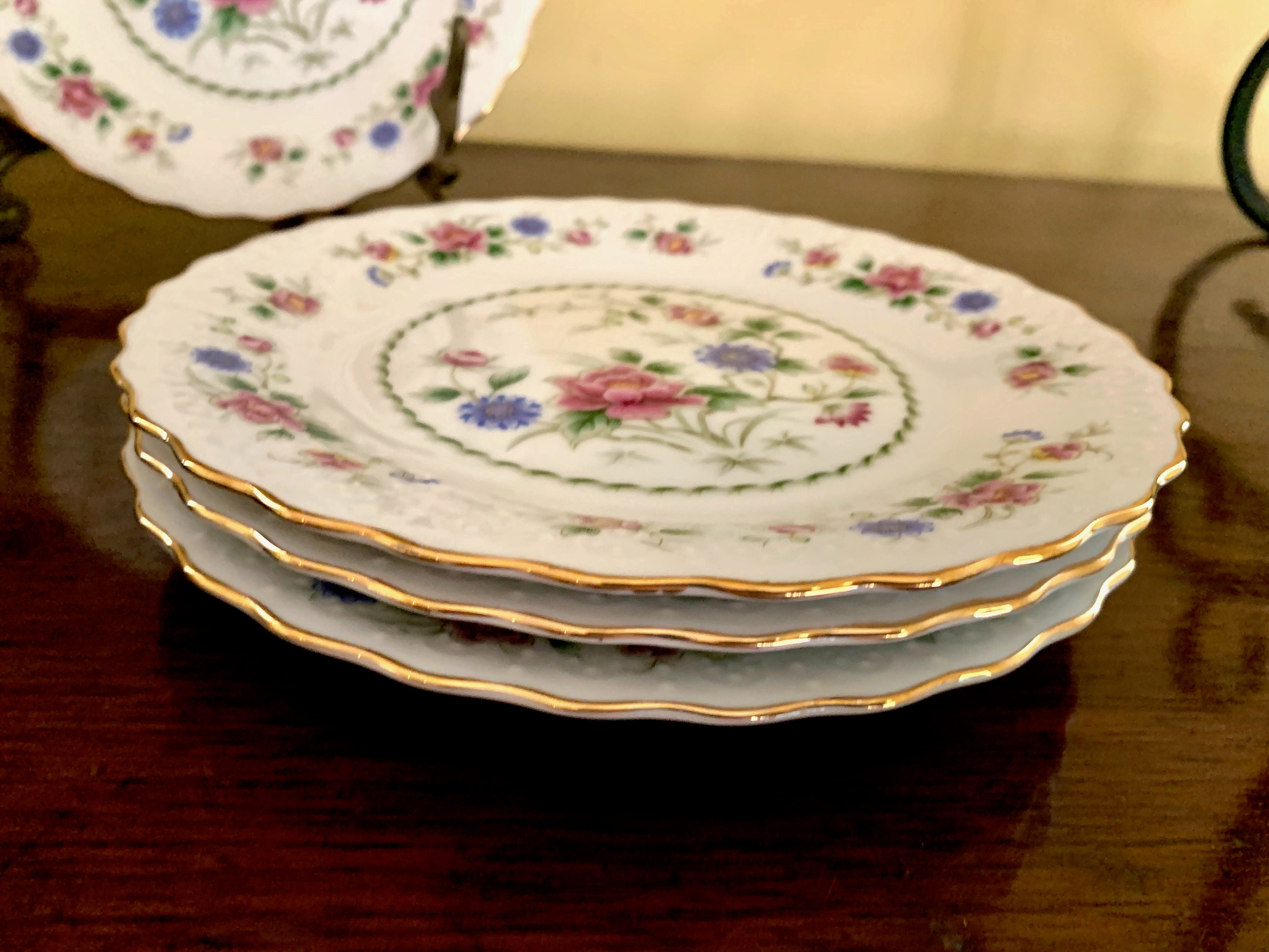 Andrea Sadek Salad Plates, Set of 4 Spring Night Pattern Salad Plates