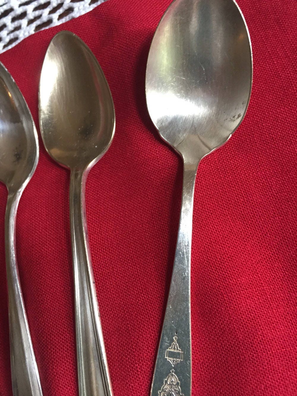 Vintage Teaspoons, Sugar Spoon, Mix and Match Silver Plate Spoons, Set