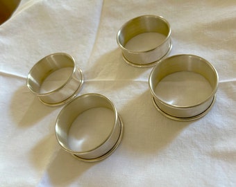 Sterling Silver Napkin Ring, Mid Century Alvin Sterling Napkin Ring, Two with Monogrammed Names, Four Available Each Sold Separately