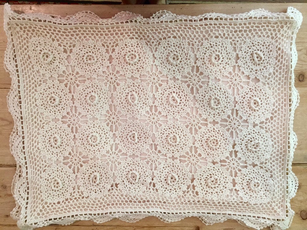 Lace Pillow Shams Ivory Crochet Lace Shams Standard Size