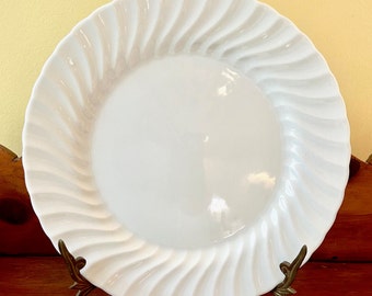 Regency White Plate, Johnson Brothers Regency White 10.5 Inch Large Dinner Plate Swirl Pattern, 10 Available Each Sold Separately