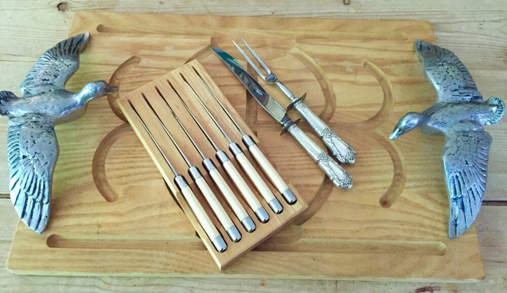 Steak Knives Stainless Steel Set of 6 Melamine Handles Vintage Empire
