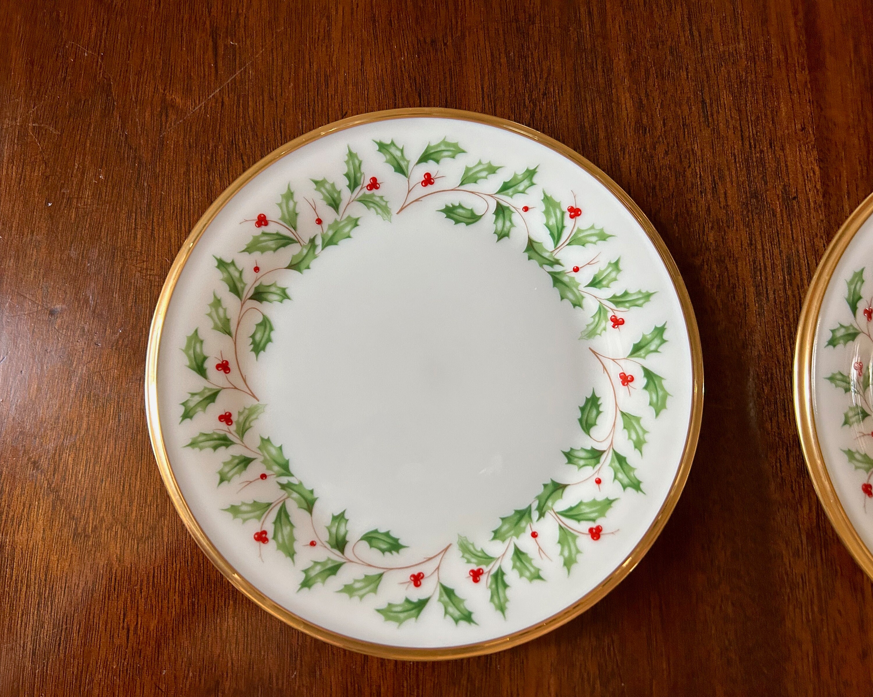 Reserve Claire, Lenox Holiday Bread and Butter Plates, All 6 Reserved
