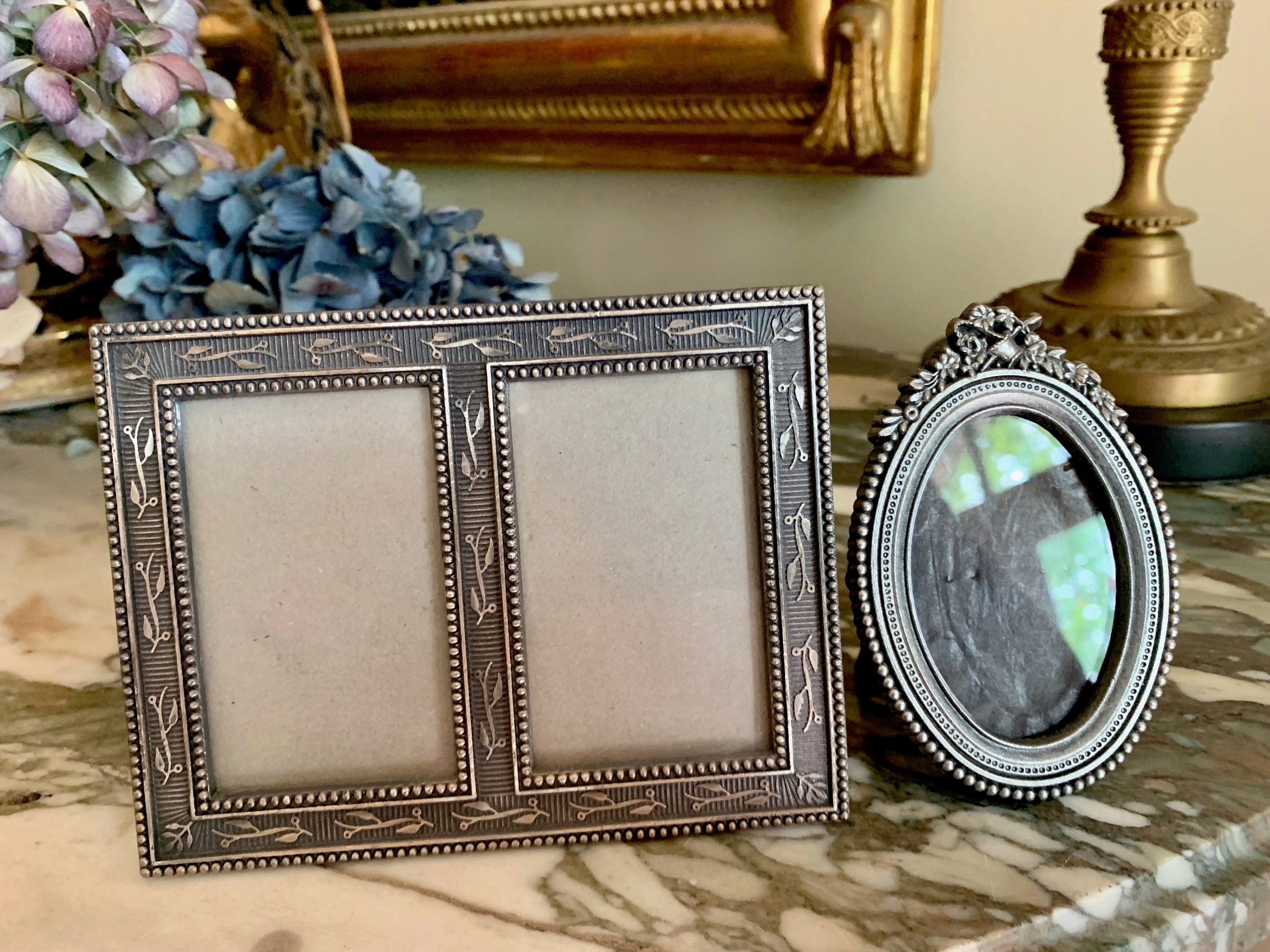 Rippled Pewter Small Photo Frame