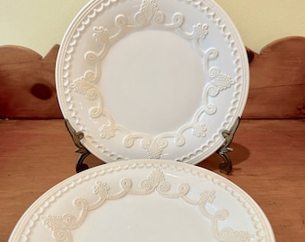 Lenox Linen Closet Salad Plates, Braided Scroll Pattern, Discontinued Pattern, 2 Plates Each Sold Separately, Replacement China