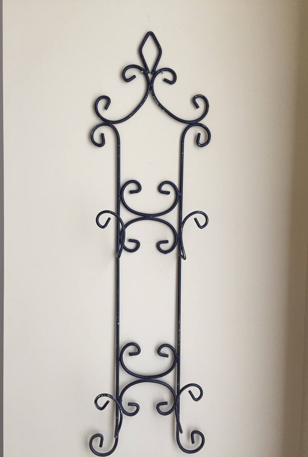 Wrought iron wall mounted plate rack sale
