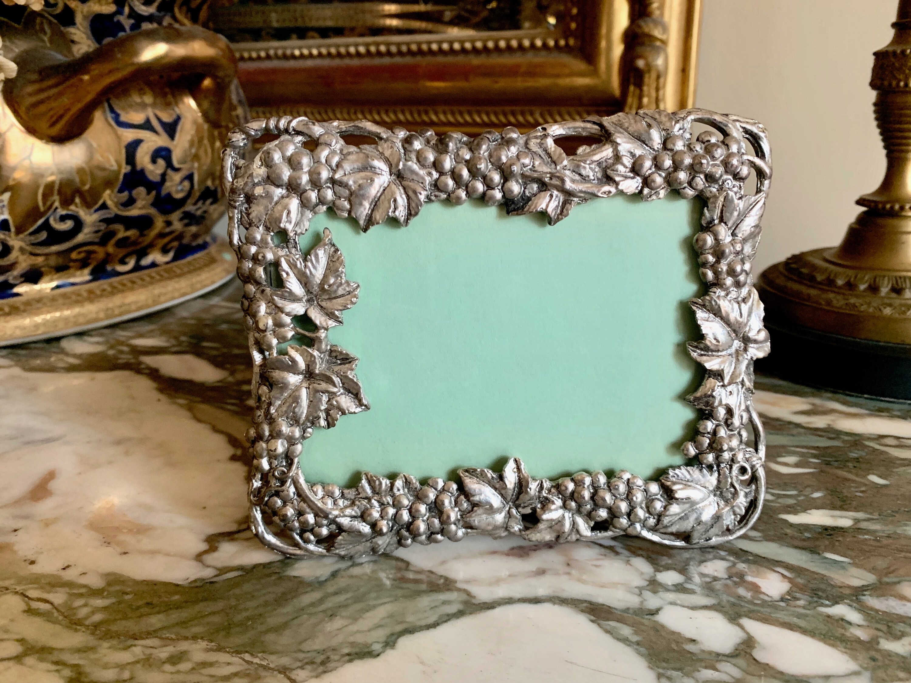 Arthur Court Photo Frame, Vintage Grape Pattern Arthur Court Picture