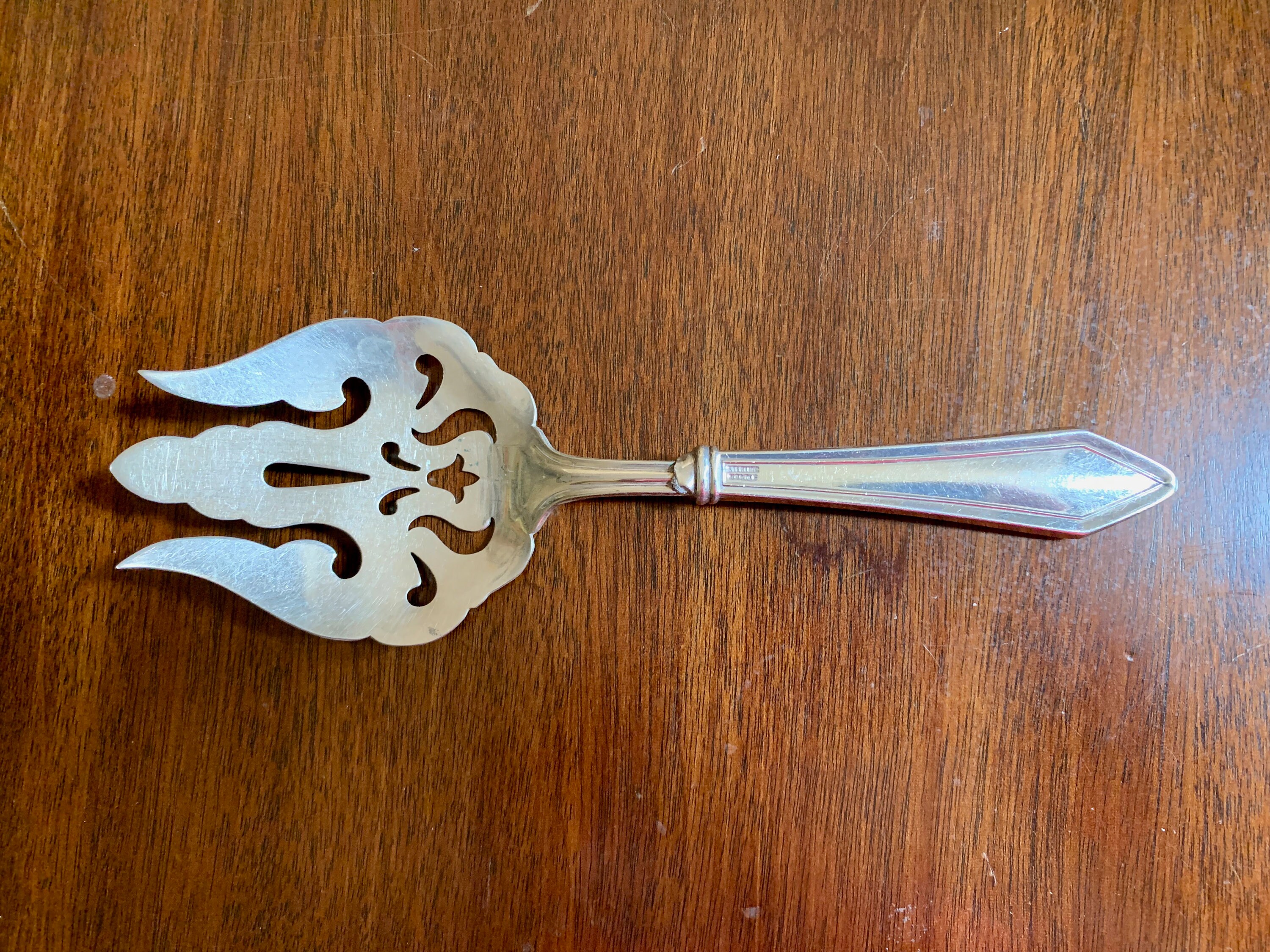 Sterling Meat Fork, Sterling Handled Large Serving Fork, Vintage