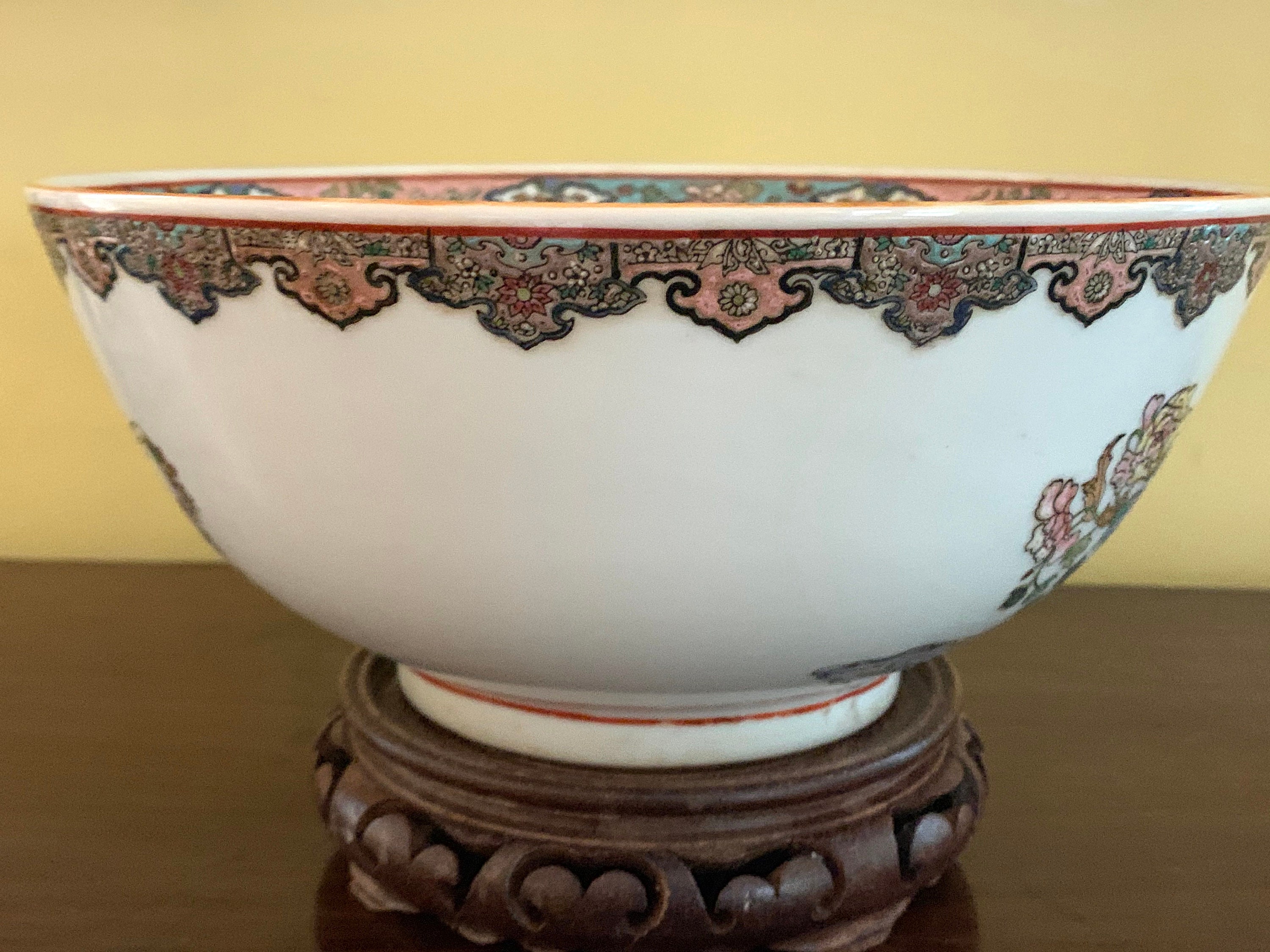 large-asian-bowl-wooden-stand-vintage-asian-porcelain-bowl-imari