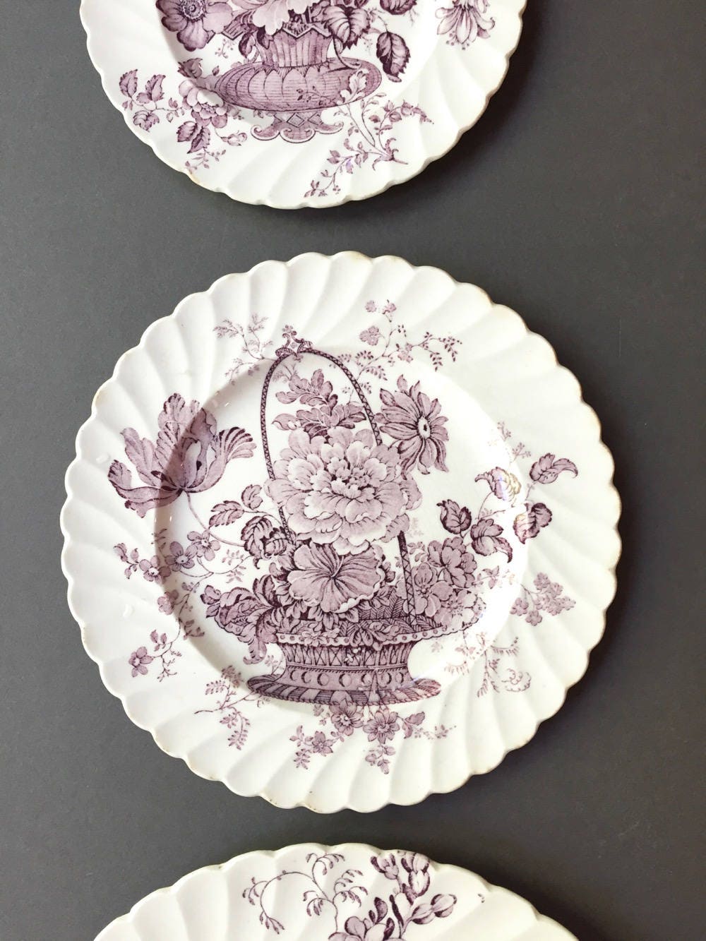 Royal Staffordshire Charlotte Lavender Transferware, Clarice Cliff, 3