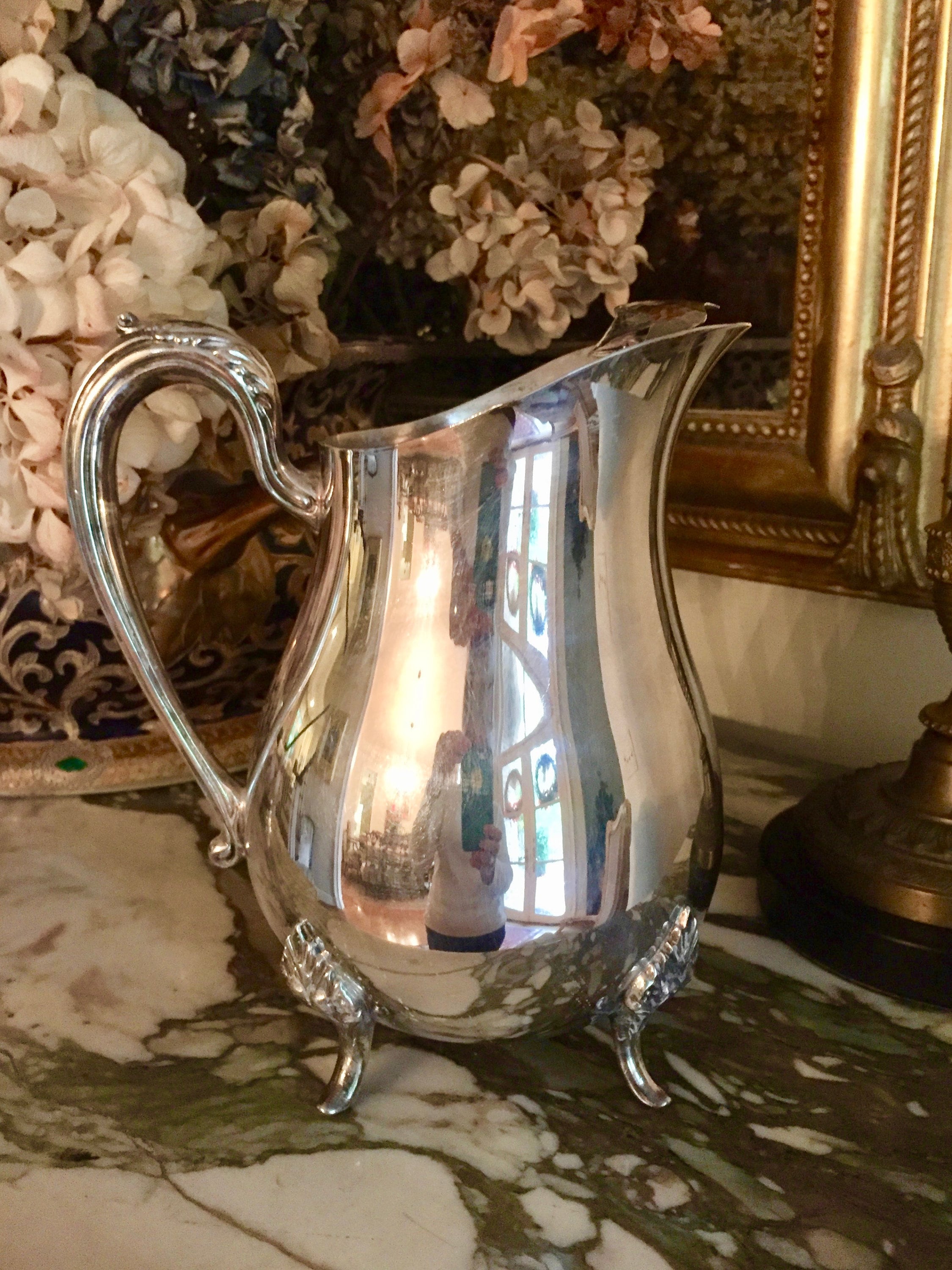 silver water glass