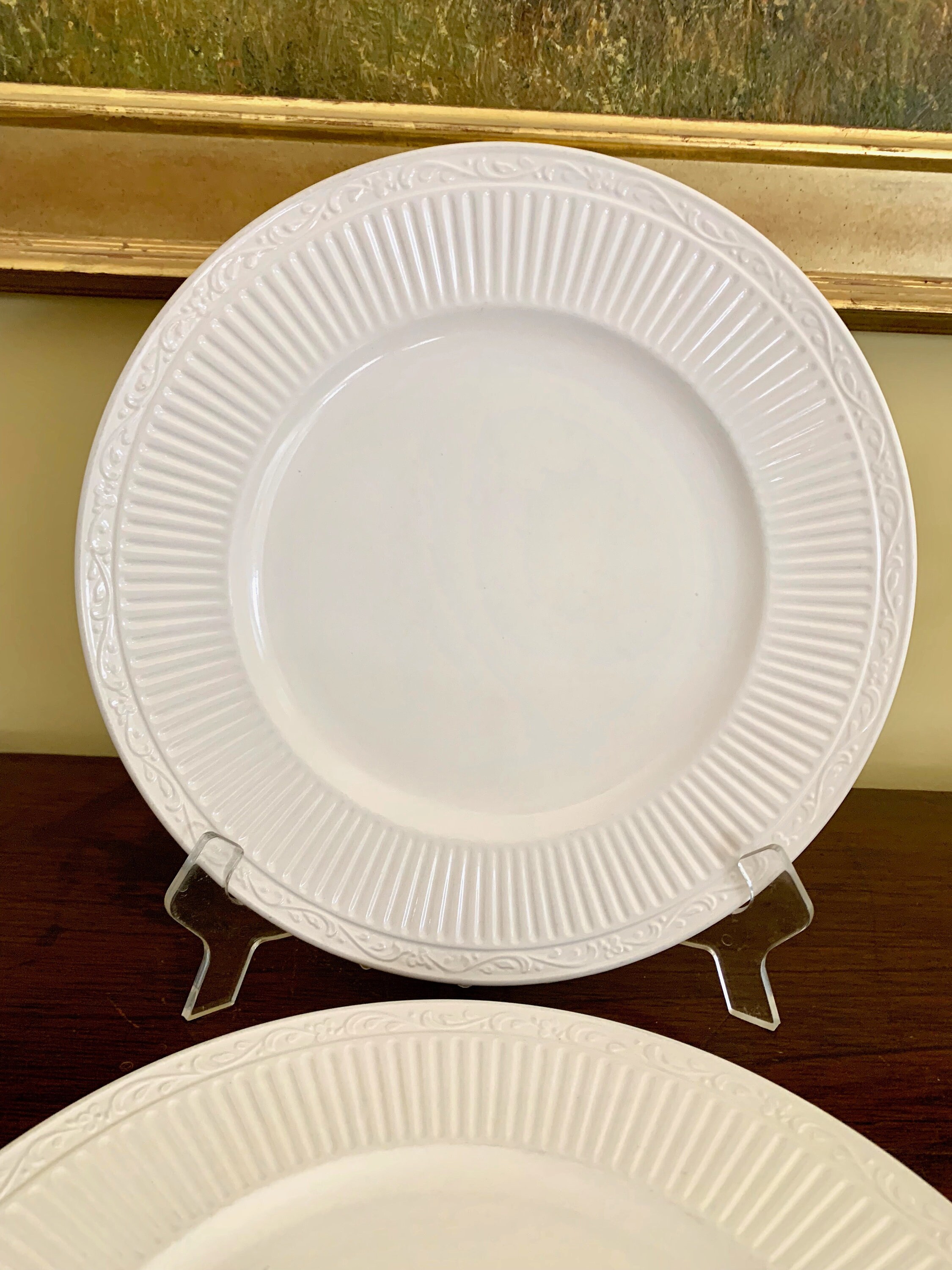 Mikasa Italian Countryside Dinner Plate, 2 Available Each Sold Separately, Cream with Ribs