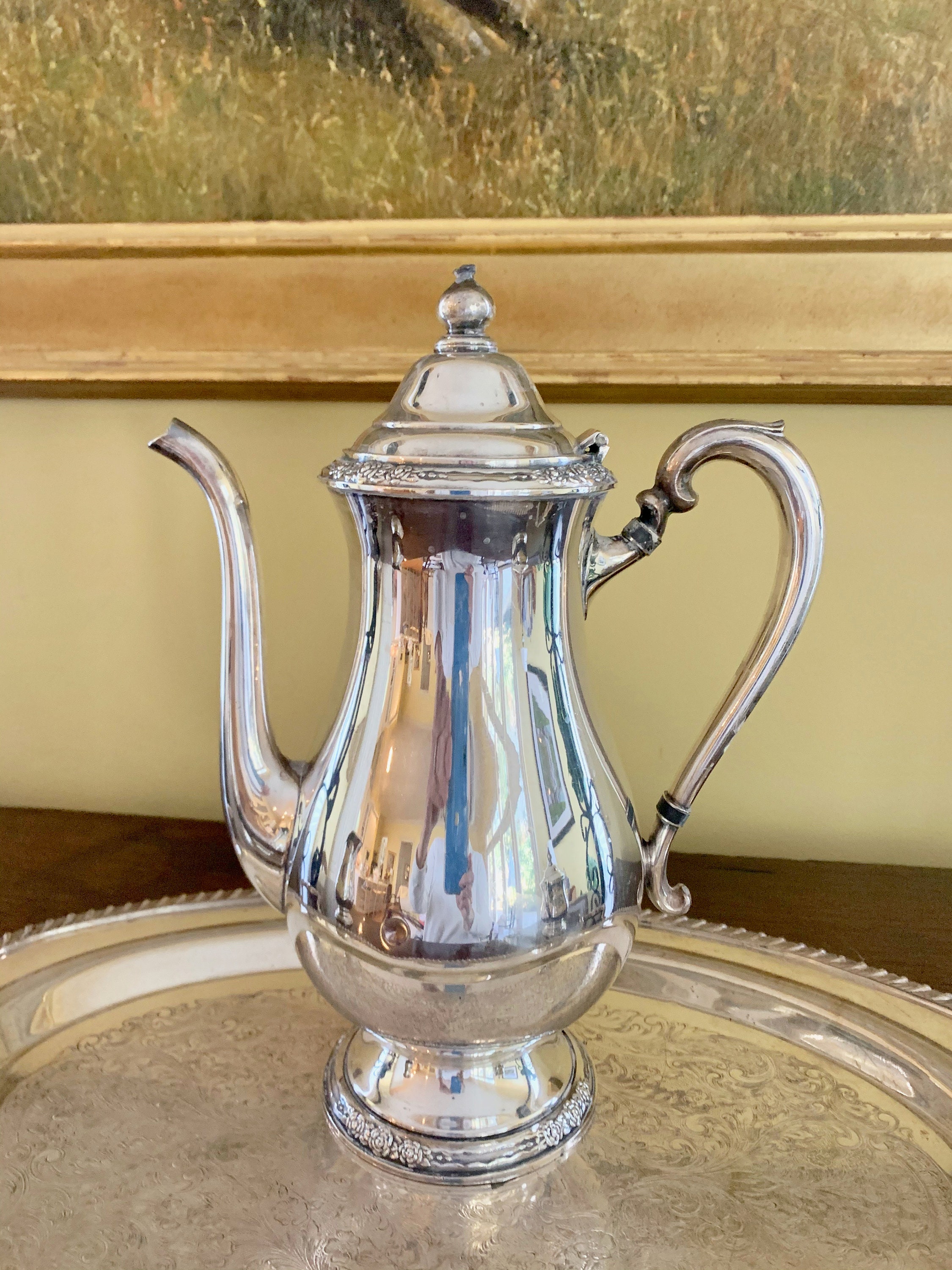 Silver Plate Tea Coffee Service Set, Vintage Camille Silver Plate