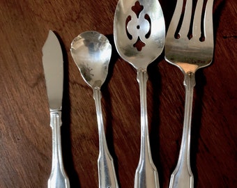 Community Silver Serving Utensils, Silver Shell Pattern, Each Sold Separately, Sugar Spoon, Cold Meat Fork, Master Butter,Pierced Tablespoon
