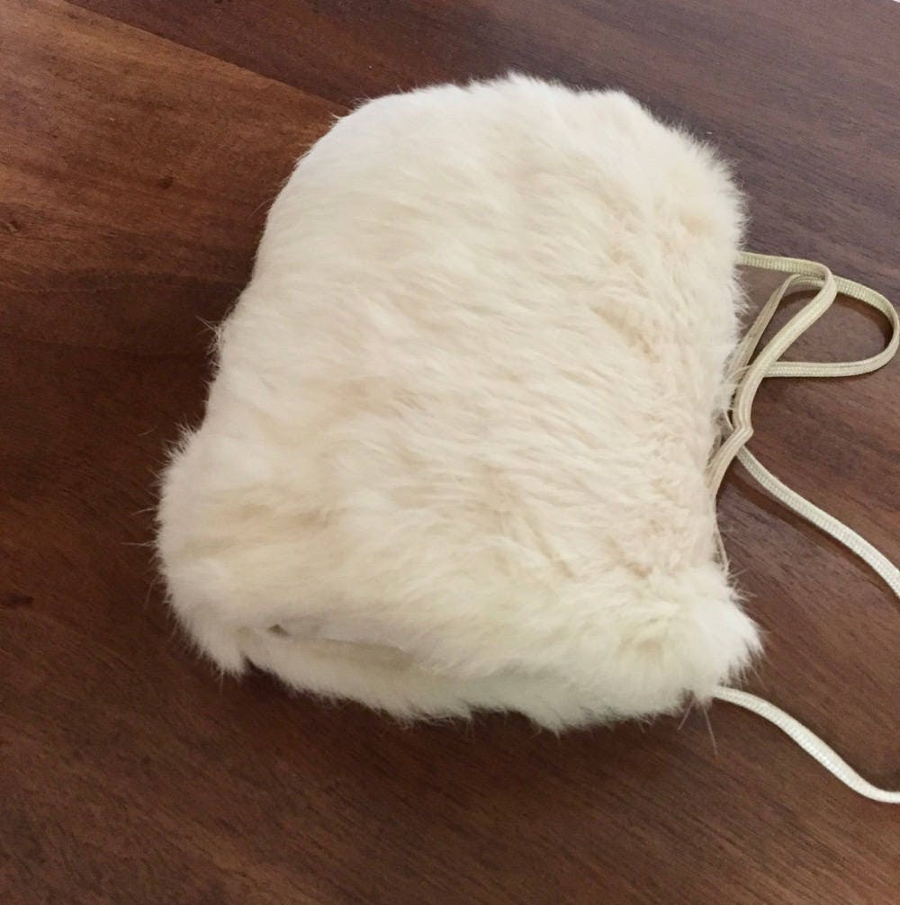 Rabbit Fur Child's Muff, Children's Fashion, Vintage Fur Hand Warmer ...