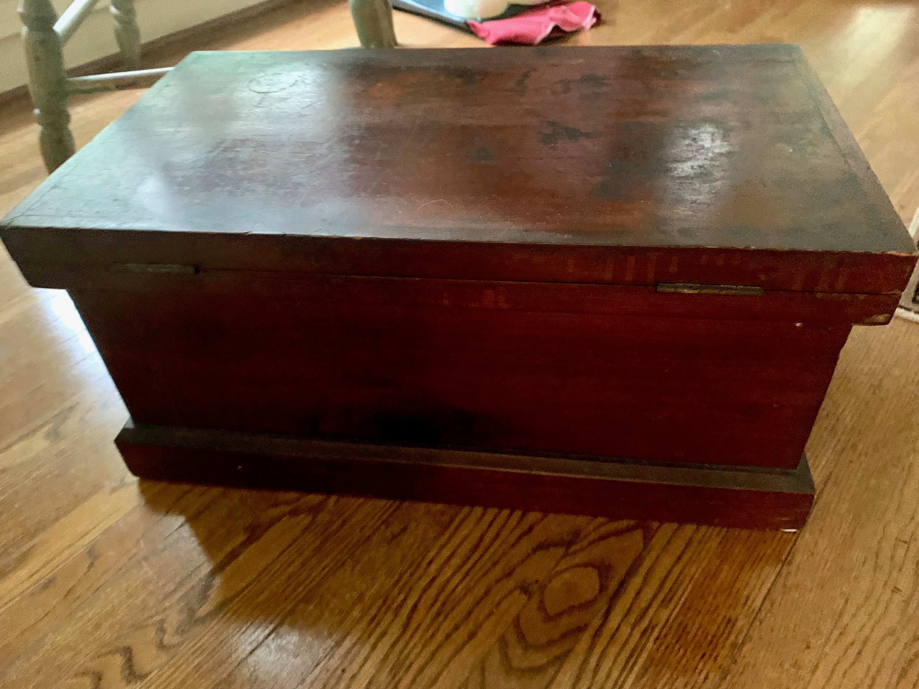 Small Wooden Chest, Handmade Cedar Chest, Vintage Small Storage Chest