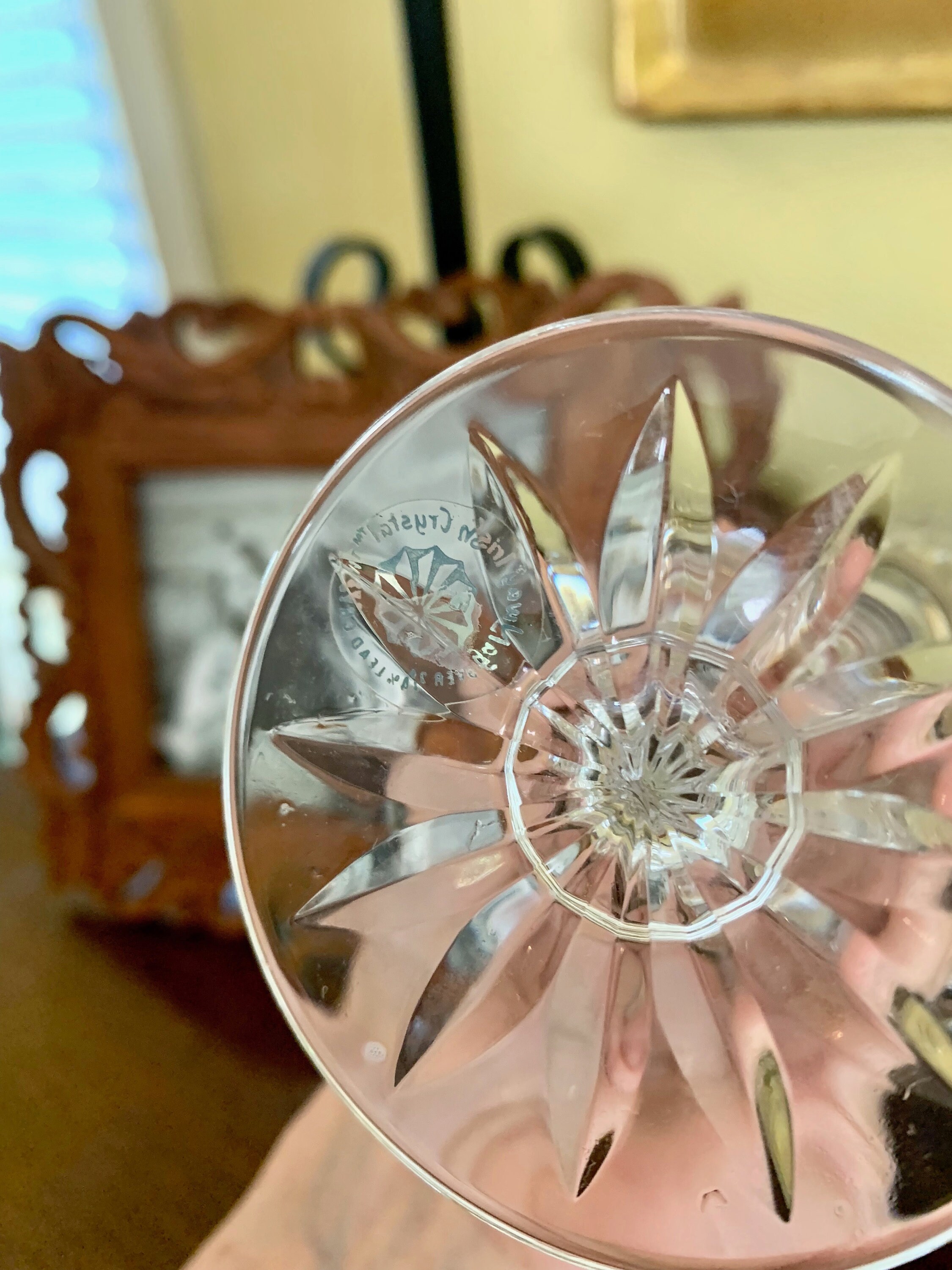 Irish Galway Rathmore Champagne Flutes, Pair of Fluted Champagnes