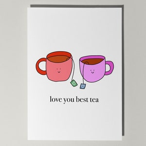 Carte de joyeux anniversaire Best Tea d'Eastern Trend Collective. Carte de voeux. Jolie carte. Carte d'anniversaire. Carte d'anniversaire pour amateur de thé. Carte drôle