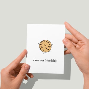IMPRESSO Eu amo nosso FriendCHIP da Eastern Trend Collective. Cartão de felicitações. Cartão fofo. Cartão de aniversário. Cartão de amizade. Cartão de biscoito.IMPRESSO