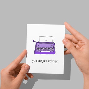 IMPRESO eres mi tipo por Eastern Trend Collective. Tarjeta de felicitación. Linda tarjeta. Tarjeta de cumpleaños. IMPRESO