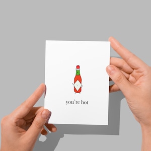 STAMPATO You're Hot di Eastern Trend Collective. Biglietto di auguri. Biglietto carino. Biglietto di compleanno. STAMPATO