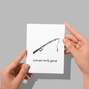 STAMPATO You are Reely Great di Eastern Trend Collective. Biglietto di auguri. Biglietto carino. Biglietto d'amore STAMPATO