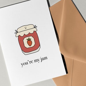 You're My Jam Card di Eastern Trend Collective. Biglietto di auguri. Biglietto di marmellata, biglietto di gelatina, biglietto di compleanno. Biglietto Homesteader. Biglietto Gardener.
