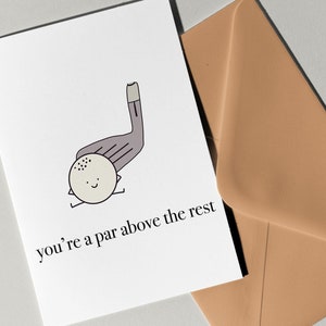 Je bent net iets beter dan de rest-kaart van Eastern Trend Collective. Wenskaart. Leuke kaart. Verjaardagskaart. vriendschapskaart. golfkaart.