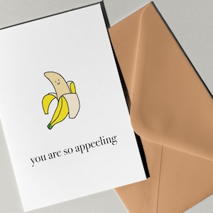 vous êtes si attirant. Carte banane par Eastern Trend Collective. Carte de voeux. Jolie carte. Carte d'anniversaire. bananes