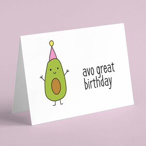 DOWNLOAD DIGITALE Avo grande compleanno di Eastern Trend Collective. Biglietto d'auguri. Carta divertente. Carta carina. Scaricamento digitale