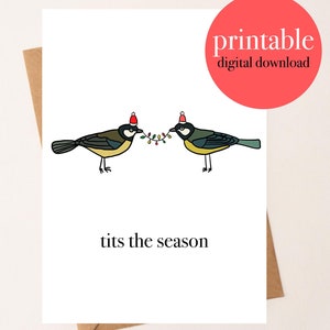 DOWNLOAD DIGITALE Tits the Season di Eastern Trend Collective. Biglietto di auguri. Biglietto di uccellino Biglietto carino. Biglietto di auguri. Biglietto di Natale. Stampabile
