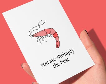 Du bist die beste Karte von Östlichem Trend Collective. Grußkarte. Niedliche Karte. Karte zum Jubiläum. Fischkarte. BEDRUCKT