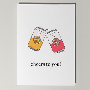 ¡Salud por ti! Tarjeta de feliz cumpleaños de Seltzer de Eastern Trend Collective. Tarjeta de felicitación. Tarjeta bonita. Tarjeta de aniversario. Tarjeta de felicitaciones