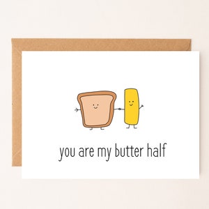 DIGITAL DOWNLOAD You're My Butter Half by Eastern Trend Collective. Love Card. Funny Card. Cute Card. Digital Download