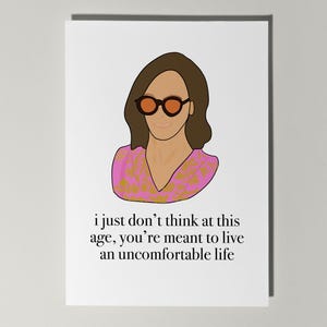 Tarjeta de cumpleaños "Vida Incómoda" de Loto Blanco de Eastern Trend Collective. Tarjeta de felicitación de Loto Blanco. Divertida. Tarjeta de cumpleaños. Envío gratis.