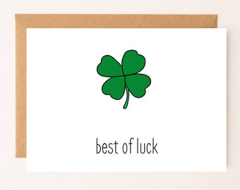 DIGITAL DOWNLOAD Best of Luck Card by Eastern Trend Collective. Encouragement Card. Cute Card. Adorable Card. Digital Download