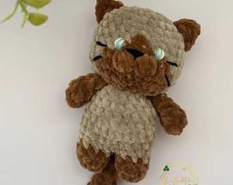 Tiny Siamese Cat Plush: Pocket-Size Kawaii Kitten Stuffie