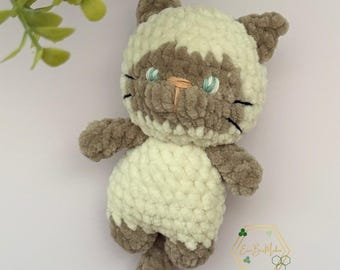 Tiny Siamese Cat Plush: Pocket-Size Kawaii Stuffed Animal