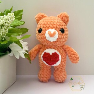 Crochet Heart Bear Plushie: Valentine&#39;s Stuffed Animal
