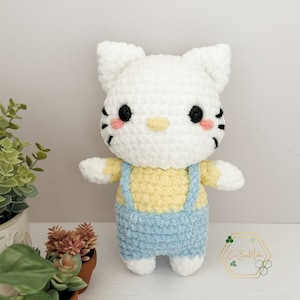 Crochet Kitten Plushie: Handmade Stuffed Animal for Baby
