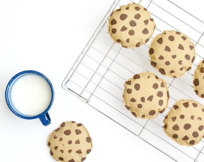 Chocolate Chip Cookie Bean Bags Set of 3, 4, 5, or 6 Washable Beanbags