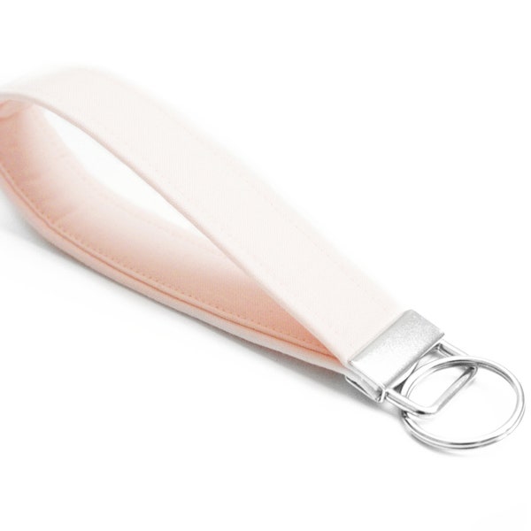 Blush Pink Key Fob - 5 Inch Key Ring - Short Key Chain - Cute Wristlet Loop Lanyard - Keychain for Women - Mother's Day Gift Under 10