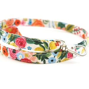 Rifle Paper Co Lanyard - Bright Floral Fabric - Skinny Long Key Strap - 1/2 Inch - Cute School ID Badge Lanyard - Optional Breakaway