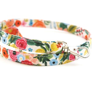 Rifle Paper Co Thin Lanyard - Bright Floral Fabric - Skinny Long Key Strap - 1/2 Inch - Cute School ID Badge Lanyard - Optional Breakaway