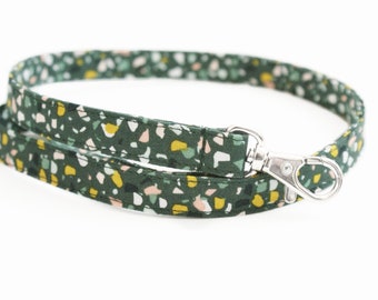 Teacher Lanyard - Abstract Dots on Hunter Green - Long Skinny Neck Lanyard for Keys - 15.5 - 19.5 Inch Drop - Thin Lanyard for ID Badge