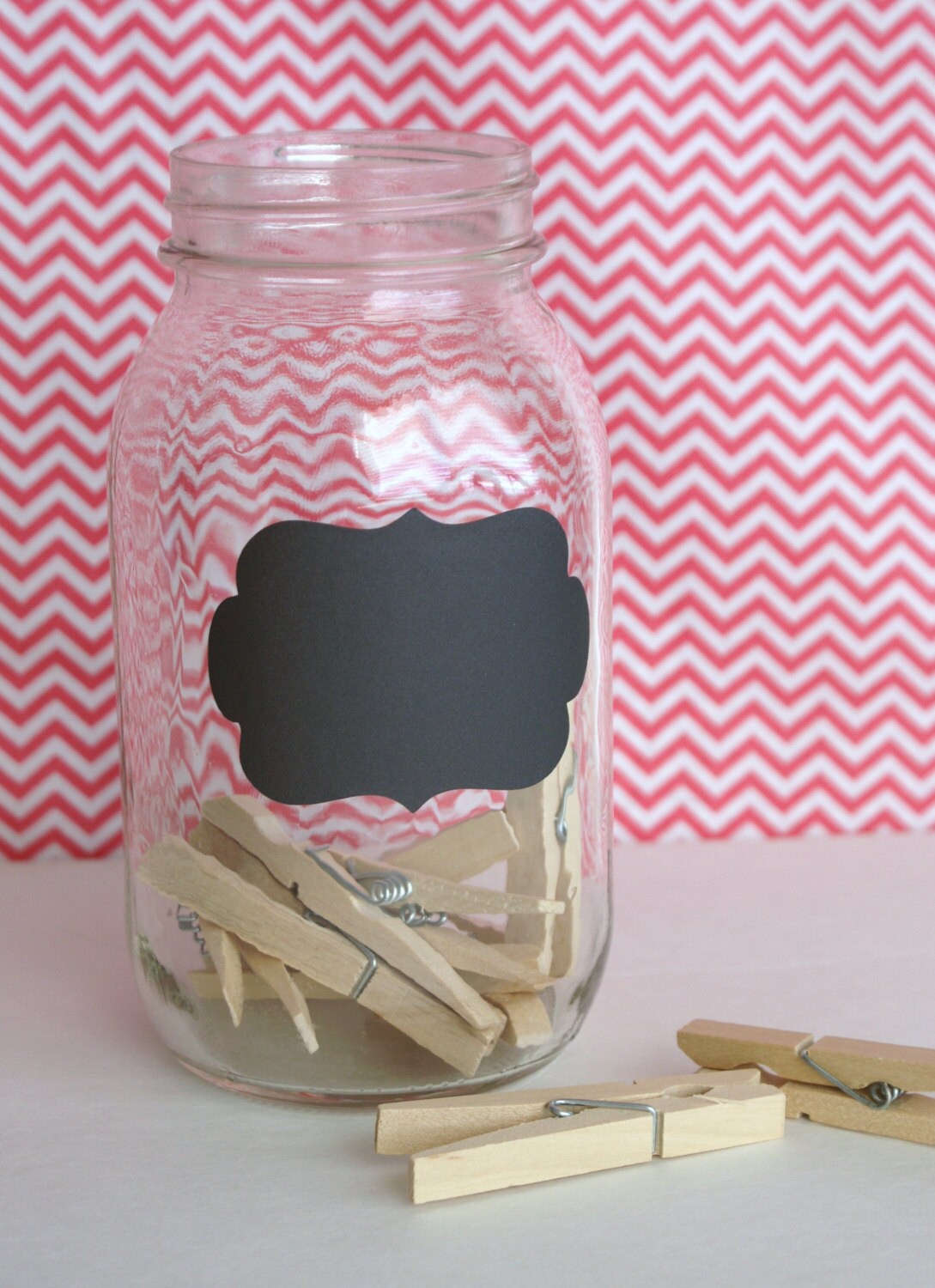 12 Large Chalkboard Vinyl Labels Flourish Rounded