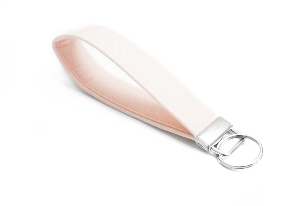 Loop Key Rings Pink Rope Blush Pink Key Fob - 5 Inch Key Ring - Short Key Chain - Cute Wristlet ...