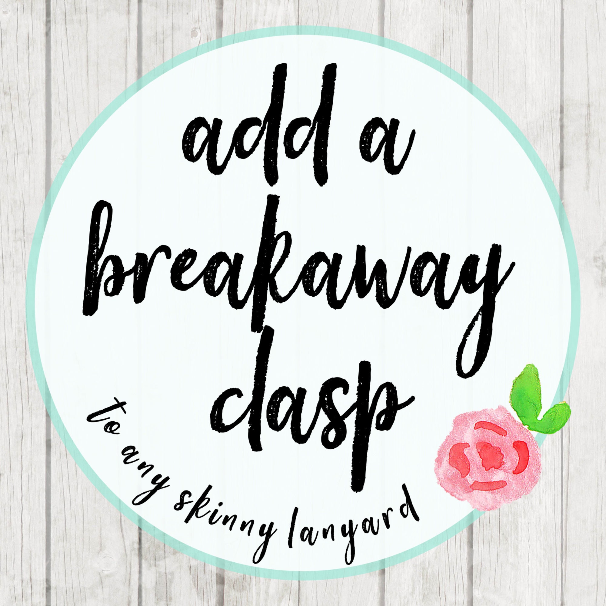 Breakaway Clasp - Add on (with Purchase of A Lanyard Only)